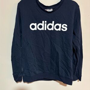 Adidas Dark Blue Crewneck with White Logo